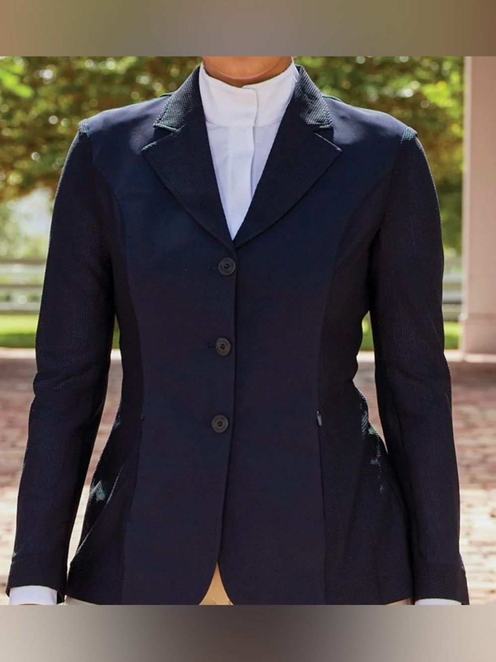 RJ Classics Ladies Harmony Mesh Show Coat Navy Blue Riding Jacke
